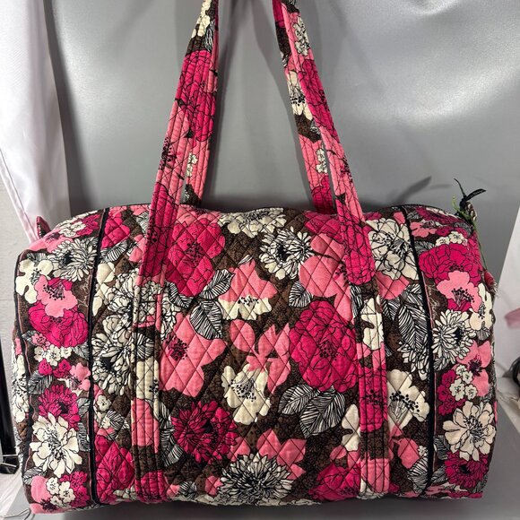 NWT Vera Bradley Duffel Bag, Mohca Rouge - Picture 1 of 12